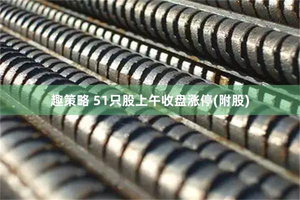趣策略 51只股上午收盘涨停(附股)